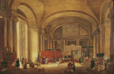 Tryksælgere ved indgangen til Louvre, 1791